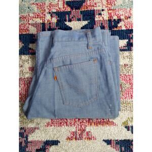 Vintage 70s Levi’s Orange Tag For Me Wide Leg Jeans Chambray Denim
